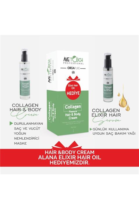 AVE TOUCH Collagen Hair & Body Krem Collagen Elixir Serum Hediyeli Set