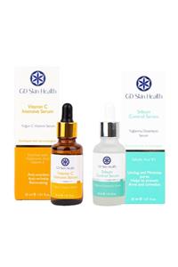 GD Skin Health Vitamin C Intensive Yoğun C Vitamini Serum+sebum Control Serum Yağlanma Düzenleyici Serum 30ml