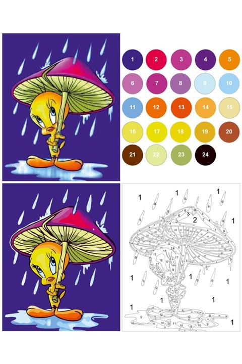 Ümraniye Hobi Sanat Sayılarla Boyama Seti Numaralı Tuval Boyama 40 x 50 cm