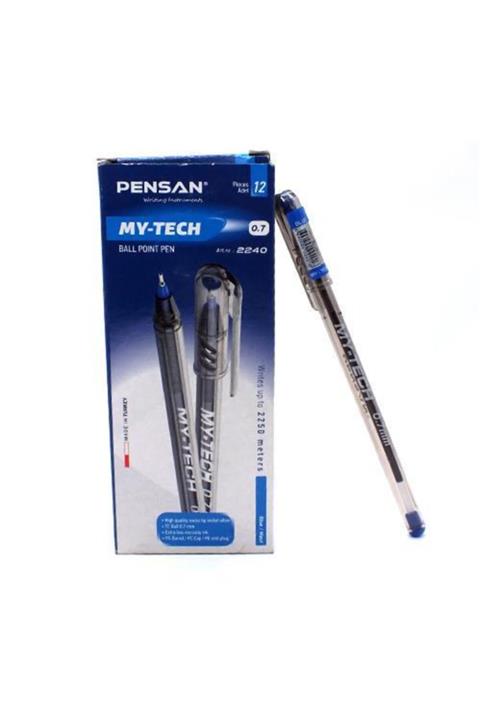 Pensan Tükenmez Kalem Mavi Renk 12 Adet 0.7mm My Tech Tükenmez Kalem 0.7mm Mavi 12 Adet 2240