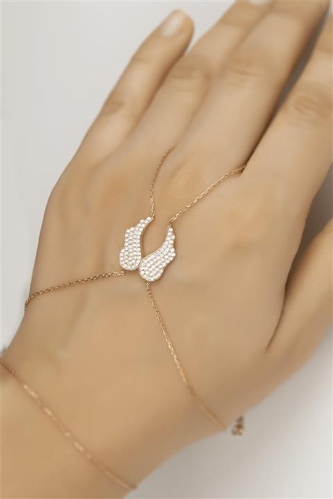 BY BARUN SİLVER Kadın Rose Beyaz Kanatlı Şahmeran  Bl-0108