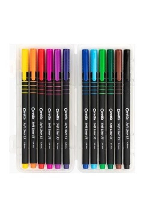 Caretta Soft Liner 55 Keçelı Kalem 10'lu Pvc Ambalaj