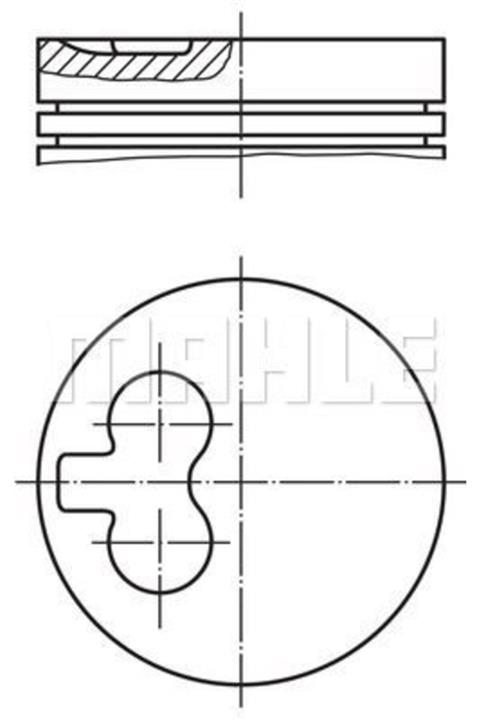 MAHLE Motor Piston+segman (std) Partner 1.9 Em Xug9 (83.00)