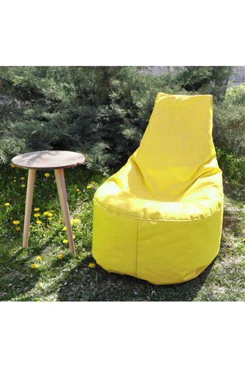 Mavi Vitrin Sıvı Geçirmez Armut Koltuk Sarı Renk Standart Boy