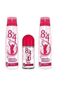 8x4 2 Break Free 150 Ml Deodorant+1 Break Free 50 Ml Roll-on (rolon)