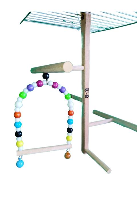 Wooden Bird Muhabbet Dönerli Tünek Oyun Alanı