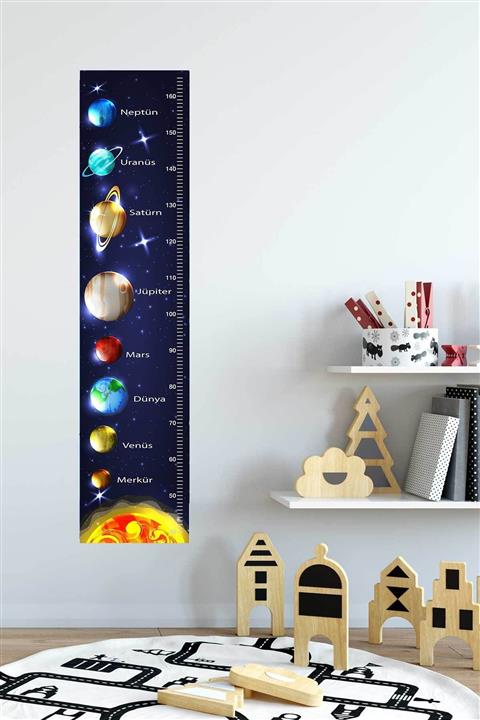 Canvartie Gezegenler ve Uzay Boy Ölçer Sticker