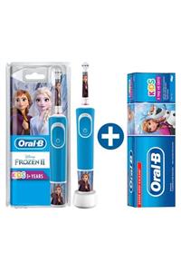 OralB D100 Şarj Edilebilir Diş Fırçası Frozen+ Çocuk Diş Macunu Frozen 75 Ml