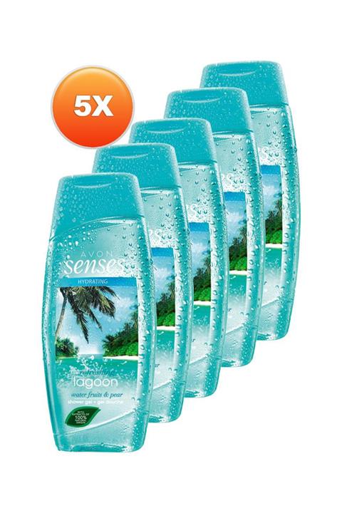 AVON Senses Refreshing Lagoon Duş Jeli 250 ml Beşli Set