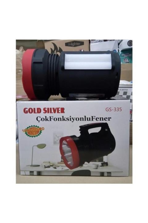 MESHUR STORE Gold Sılver Gs-335 10 Watt + 22 Smd Led'li Işıldaklı Projektör