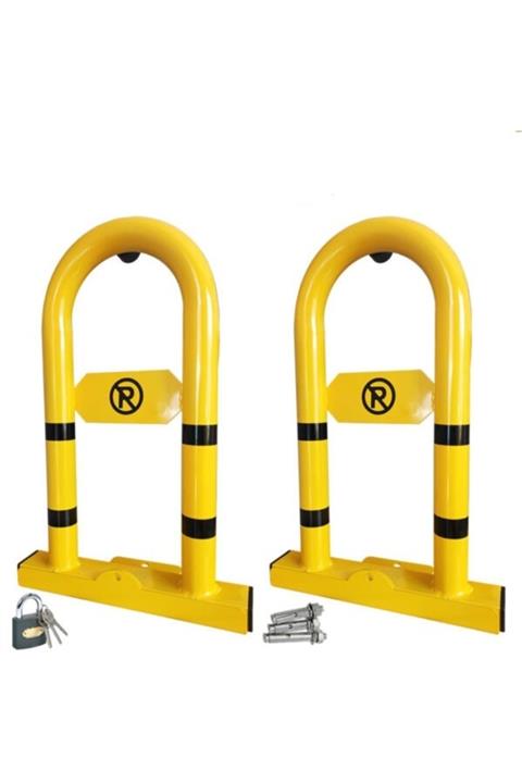 Abronya Otopark Bariyeri Metal Park Engelleme Bariyeri Yatar Kalkar Kişisel Kilitli 2 Adet Eko