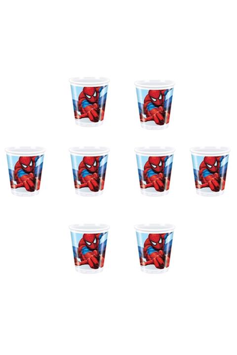 BAL10 DÜNYASI Spiderman Örümcek Adam Doğum Günü Bardak 8 Adet