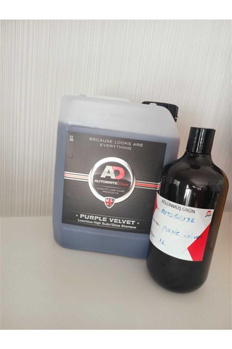 auto brite Purple Velvet Konsantre Cilalı Şampuan 1l Bölünmüş Orginal Ürün