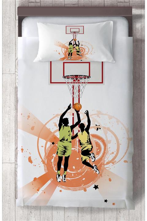 MEKTA HOME Basketbol Desenli Çocuk Odası Yatak Örtüsü Mktyto-255