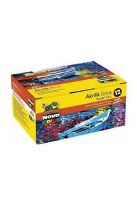 Nova Color Akrilik Boya 12 Renk x 30 ml Şişe