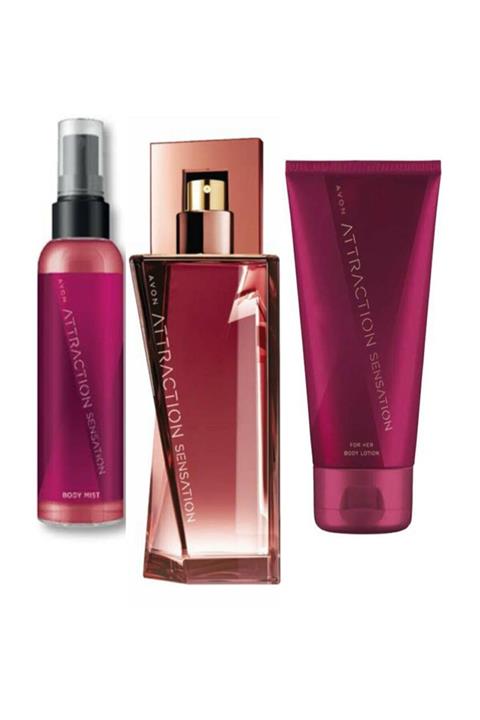 AVON Attraction Sensation Edp Kadın + Sprey Deodorant + Losyon Set