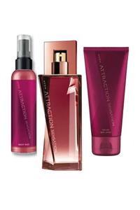 AVON Attraction Sensation Edp Kadın + Sprey Deodorant + Losyon Set