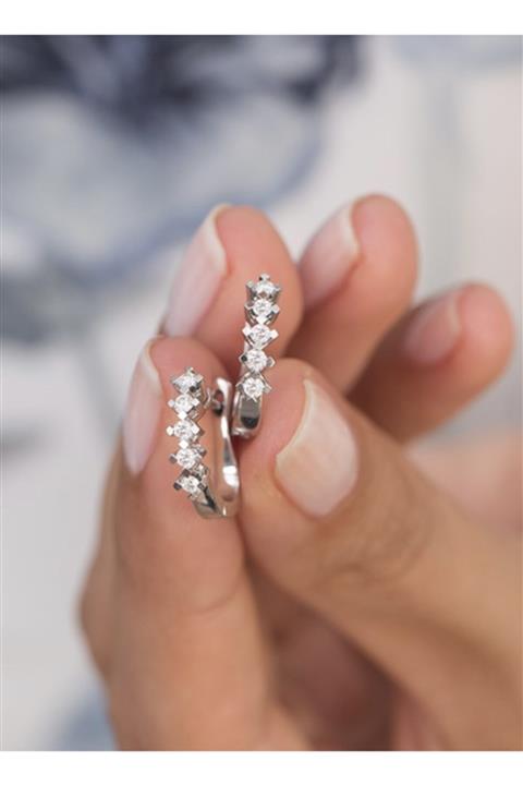 EGE PIRLANTA Altın Kadın Aşk Pusulası Pırlanta Küpe 0,40 Karat