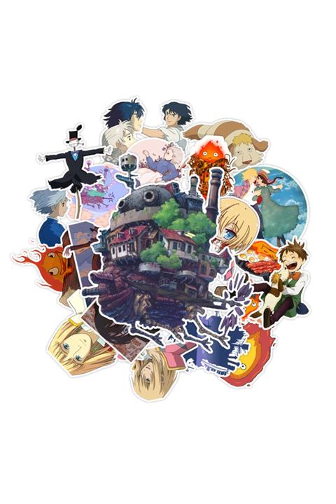 ZipZap Yürüyen Şato Howl's Moving Castle Sticker Paketi 20 Adet Sticker