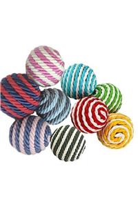 PACOPET Renkli , Çıngıraklı Kedi Oyun Topu 4 Cm (1 Adet)