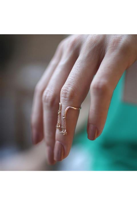 ByGoldenHouse Zincirli Eklem Yüzüğü