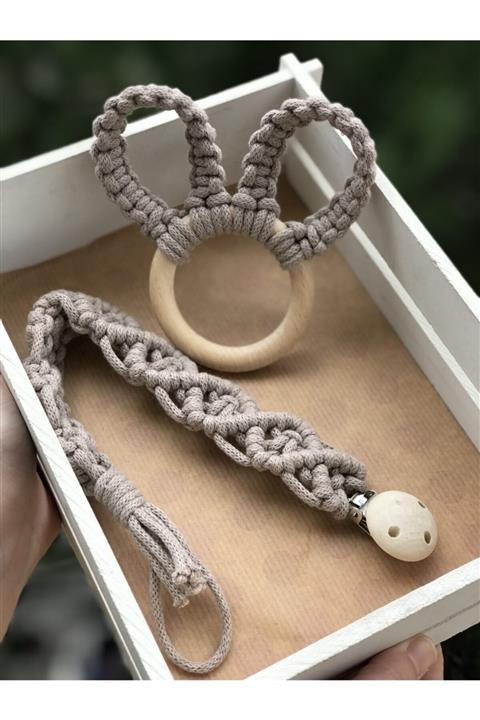 Zey's Amigurumi Makrome Diş Kaşıyıcı & Emzik Tutucu