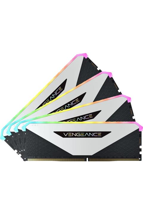 Corsair Cmn32gx4m4z3200c16w 32gb(4x8) Vengeance Rgb Rt White 3200mhz Cl16 Ddr4 Ram