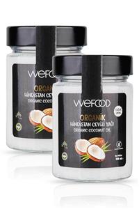 Wefood Glütensiz Organik Vegan Katkısız Hindistan Cevizi Yağı 300 Ml 2 Adet (soğuk Sıkım)