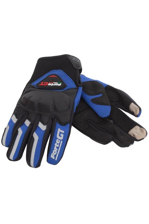 AnkaShop Motosiklet Eldiveni Suya Dayanıklı 3d Full Koruma Telefon Dokunmatik Özellikli Mavi Motor Eldiven