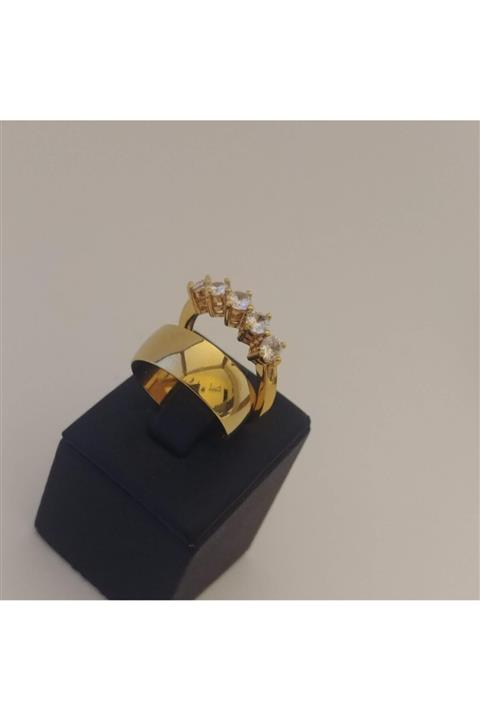 TAKI TASARIM Alyans Ve 5 Taş Takımı