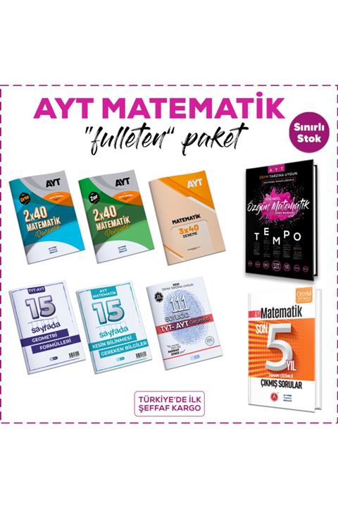 Marka Yayınları 2021 Ayt Matematik Fulleten Paket-ösym Tarzında Seçilmiş Sorular