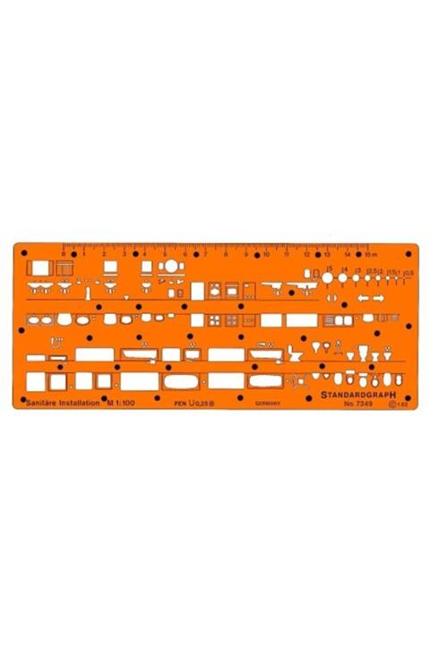 Standardgraph Şablon Tesisat Şablonu 1/100 No:7349