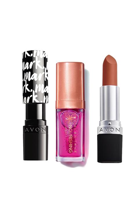 AVON Mark Epik Ruj True Perfectly Mat Ruj Ve Nourishing Dudak Yağı Paketi