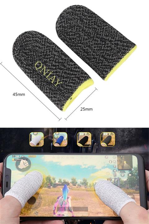 QNİAY Pubg Parmaklık Eldiveni Parmak Eldiveni siyah