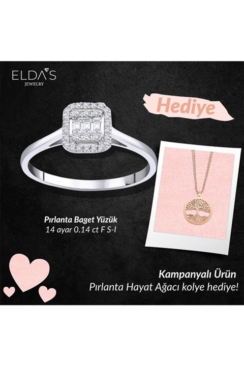 ELDAS Pırlanta Baget Yüzük