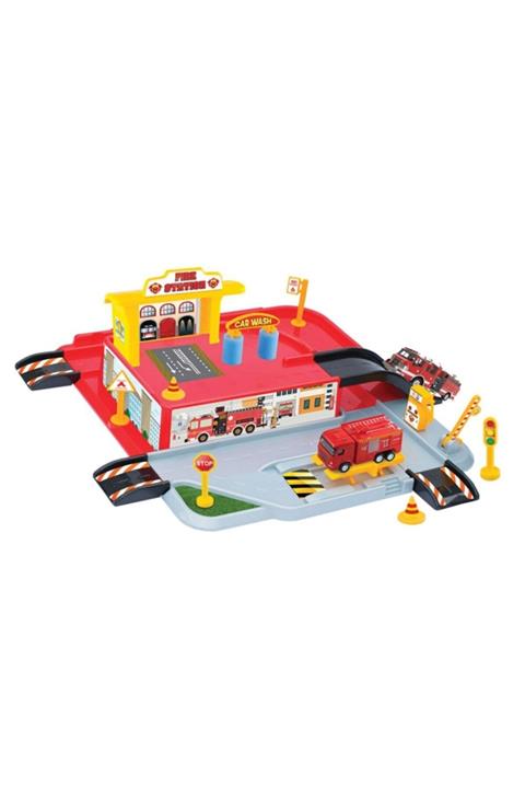 DEDE 1 Katlı Itfaiye Istasyonu Garaj Oyun Seti 03343