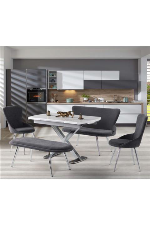 Enzi Marisa Banklı Masa Sandalye Takımı