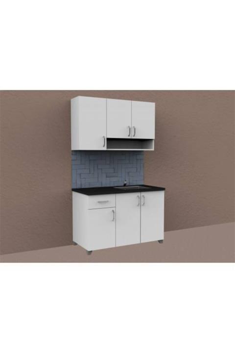 Ahşap Mobilya 120 cm Mdf Mutfak Dolabı Beyaz Mutfak Dolabı