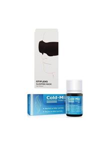 ColdMix Ayarlanabilir 3d Uyku Maskesi + Burun Tıkanıklığı Için Rahatlatıcı Damla 5 Ml