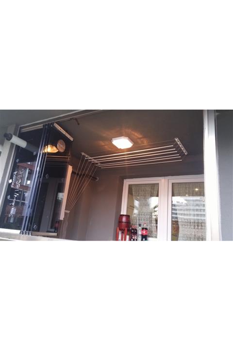 LYRA Asansörlü Çamaşırlık 5 Çubuklu 140 Cm Metal Aksamlı