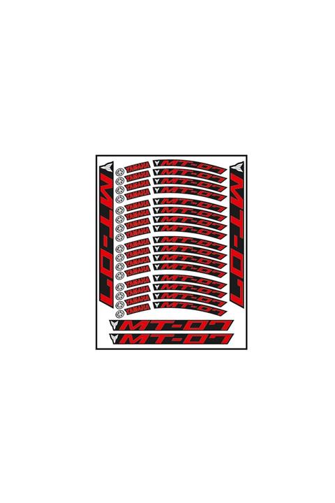 Yamaha Kırmızı Baskı Mt-07 Jant Şeridi