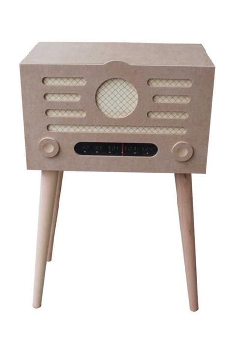 Ahşap Ayaklı Radyo Kutu