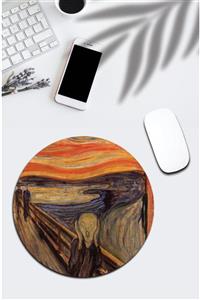 pixolog Edvard Munch Çığlık Yuvarlak  Mousepad