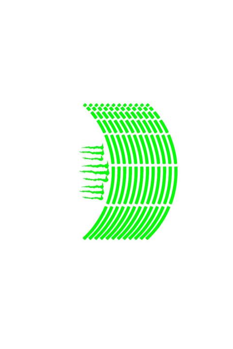 SEVENKARDEŞLER Florasan Yeşil Kesik 2 Jant Şeridi