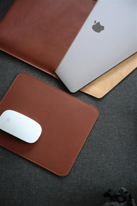 Maxmillen Luxury Hakiki Deri Mause Pad Renk Taba