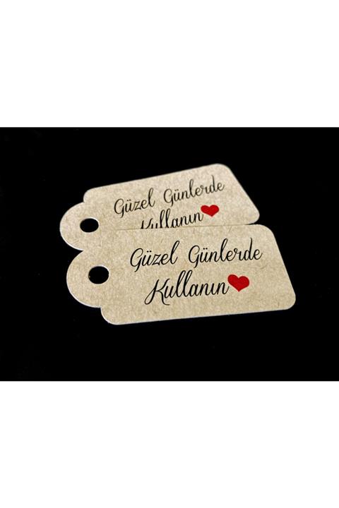 etikettcim Kraft Delikli Etiket (7X3CM) 25 Adet - Güzel Günlerde Kullanın
