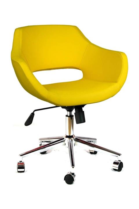 Bürocci Viva Metal Ayaklı Çalışma Koltuğu Sarı