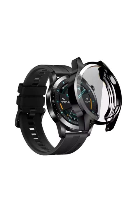 ucuzmi Huawei Watch Akıllı Saat Gt Gt2 (46mm ) 360 Tam Kaplayan Silikon Kılıf Full Tam Kalite Renk:siyah