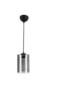 Eslight Gri Tekli Sarkıt Cam Avize E46