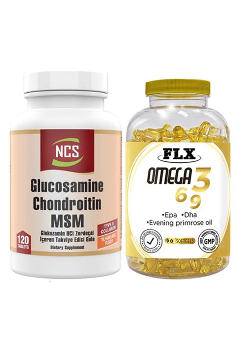 NCS Glucosamine Msm Type Ll Collagen 120 Tablet & Flx Omega 3-6-9 90 Tablet